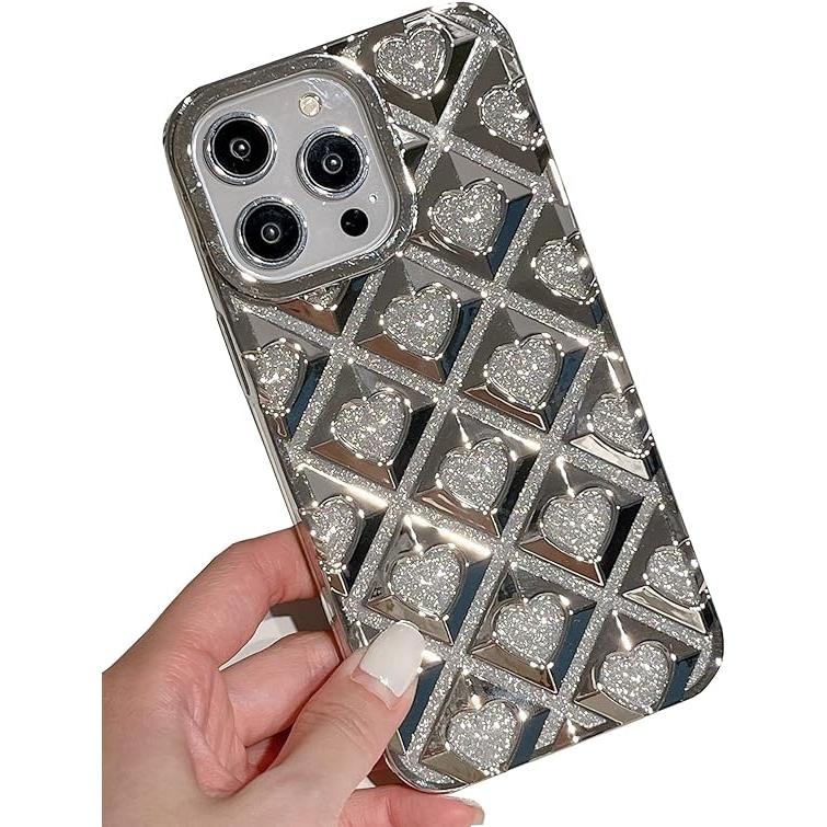 AmazFCCY グリッターケース iPhone 15 Pro 6.1インチ用 かわいい 3D