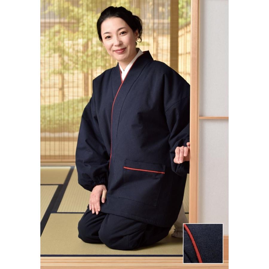 作務衣 冬用 日本製 キルト中綿入り作務衣 テイジン-綿100％ M/L/LL 作