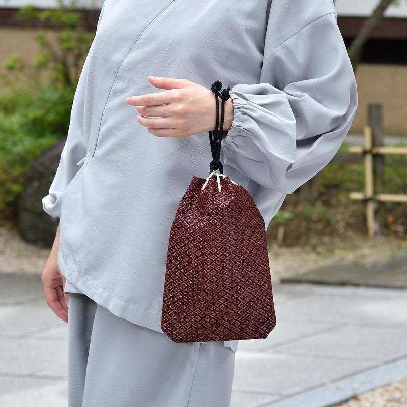 印傳屋 合切袋 ポーチ 和装小物 メンズ レディース 日本製 鹿革 [印傳