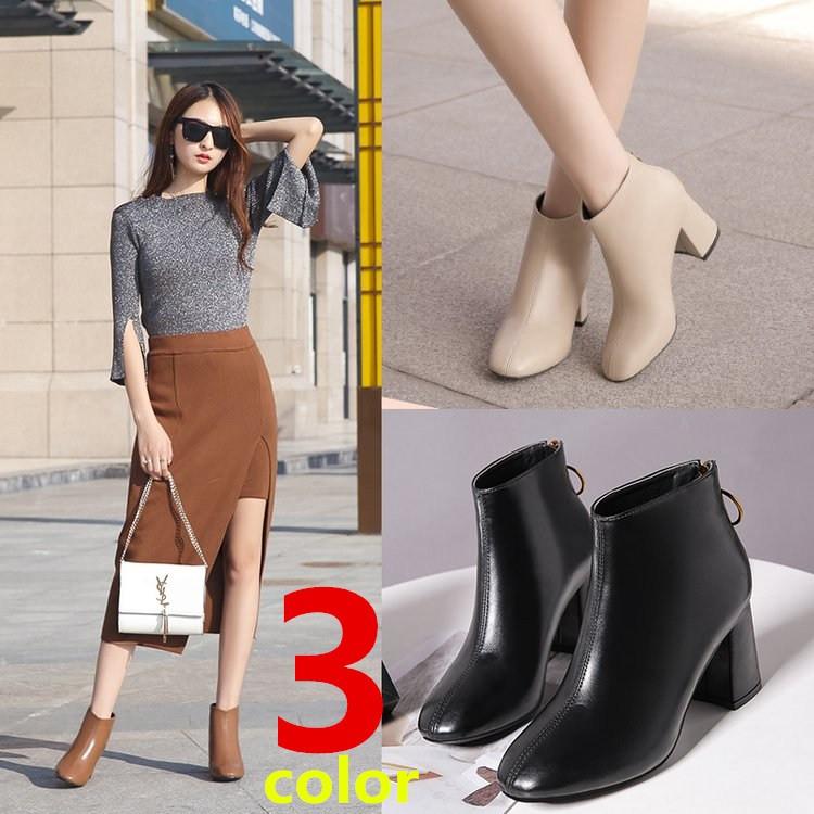 ショートブーツ 秋 冬 人気 ブーツ レディース ローヒール 大きいサイズ 靴 カジュアルシューズ 美脚 歩きやすい 着痩せ効果 0815duanxue03 五洲機器 通販 Yahoo ショッピング