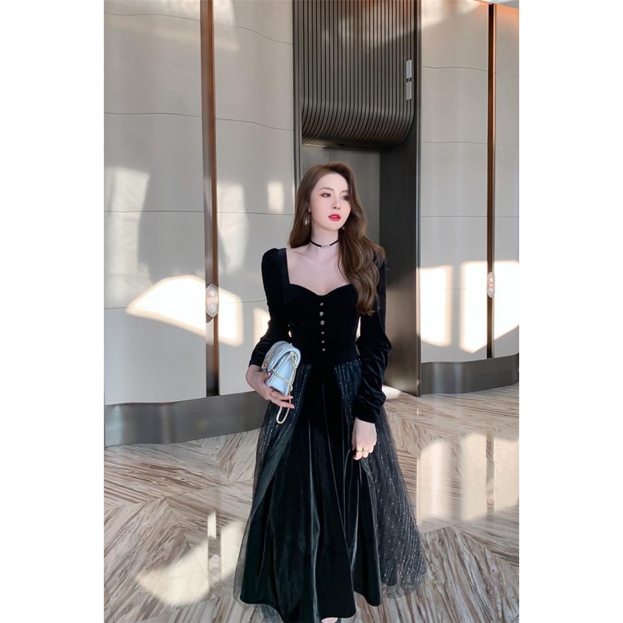 T ポイント5倍 レディース ワンピース 21 おしゃれ 大人 着痩せ 長袖 ロングワンピース きれいめ 秋 春 ワンピース 40代 30 ワンピース チュニック