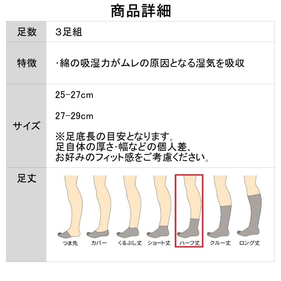 五本指 ソックス 5本指 靴下 メンズ 厚手 黒 ブラック 綿 100 無地 ハーフ丈 |  | 05