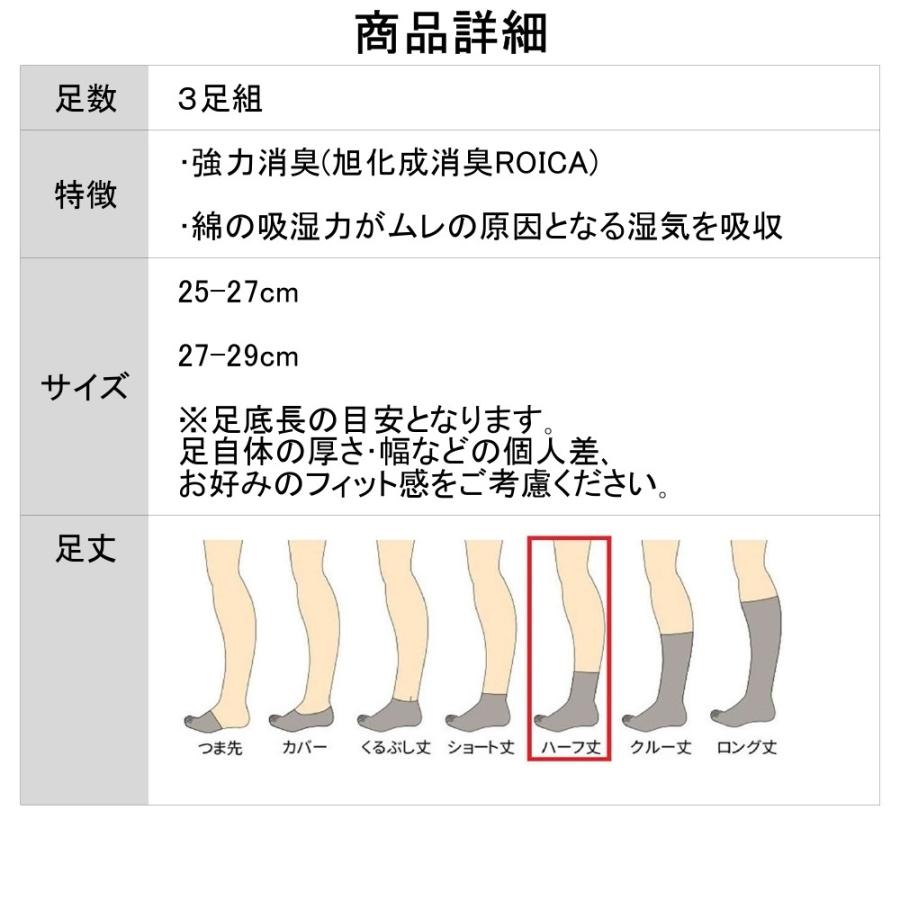 五本指 ソックス 5本指 靴下 メンズ 厚手 黒 ブラック 綿 100 無地 ハーフ丈 消臭 旭化成 |  | 05