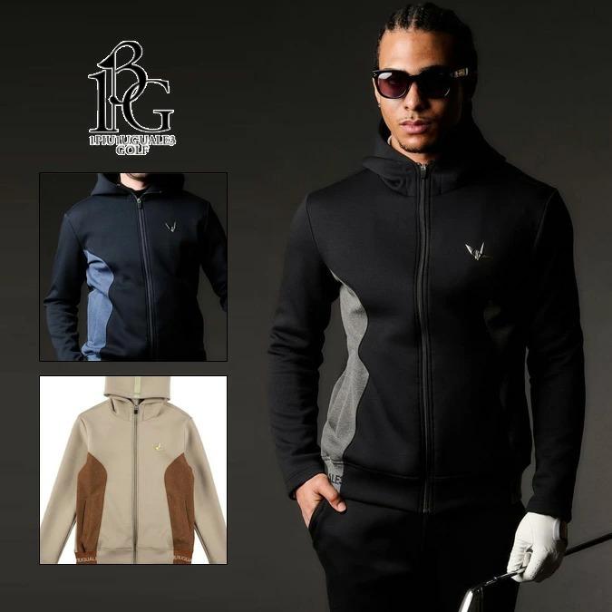 1piu1uguale3 GOLF パーカー　ダンボールニット　メンズ　ゴルフ 1PIU1UGUALE3 GOLF 【2025AW】【正規品】 ウノピュウ ゴルフ RIB LOGO