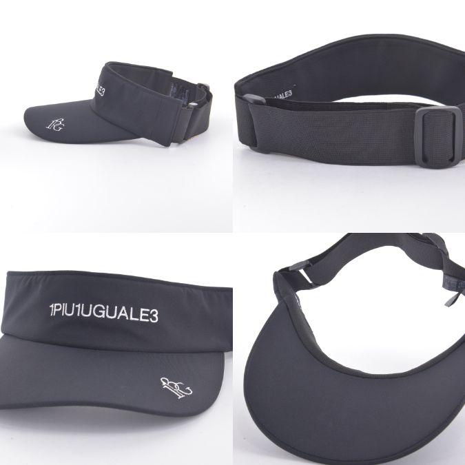 1PIU1UGUALE3 GOLF サンバイザー ブラック 1PIU1UGUALE3 GOLF 【26SS】【正規品】 ウノピュウ ウノピュウノウ