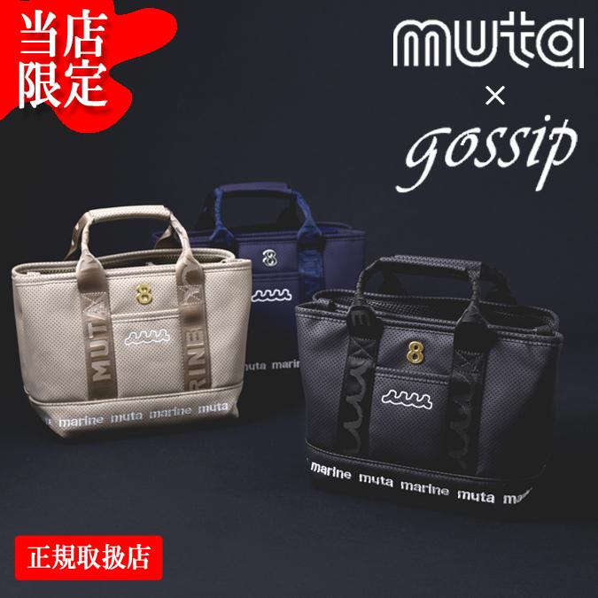 美品 muta MARINE アロハ柄 ビッグトートバッグ グレー ムータマリン muta MARINE GOLF（ムータマリンゴルフ） 【別注】muta ムータ GOLF