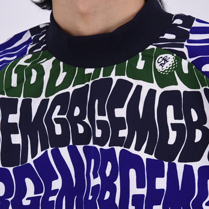 【26SS】GREEN EDGE MONKEYS グリーンエッジモンキーズ ORIGINAL PRINT MOCK NECK / オリジナルプリント モックネック スポーツ ゴルフ 半袖 M-XL 60353010の画像