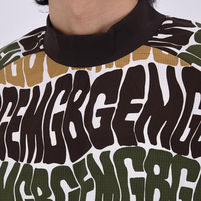 【26SS】GREEN EDGE MONKEYS グリーンエッジモンキーズ ORIGINAL PRINT MOCK NECK / オリジナルプリント モックネック スポーツ ゴルフ 半袖 M-XL 60353010の画像