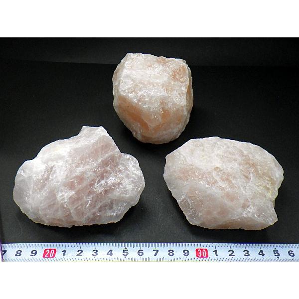 ローズクォーツ 1kg 3石セット 紅原石 原石 Rose Quartz 大きい