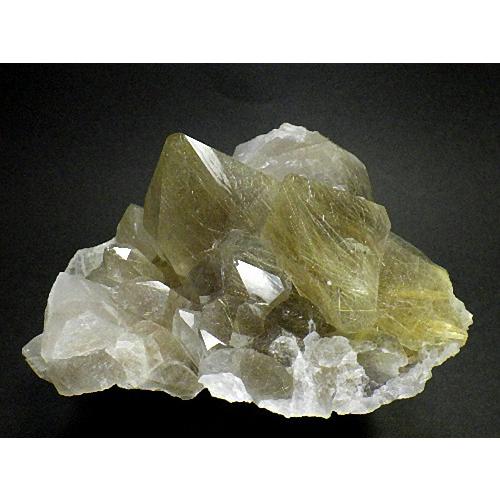 黄金ルチルクォーツ ７４４ｇ 鑑別書付き 金針水晶 タイチンルチルクォーツ 台座付き Rutilated Quartz ブラジル産 送料無料 No.１２の画像