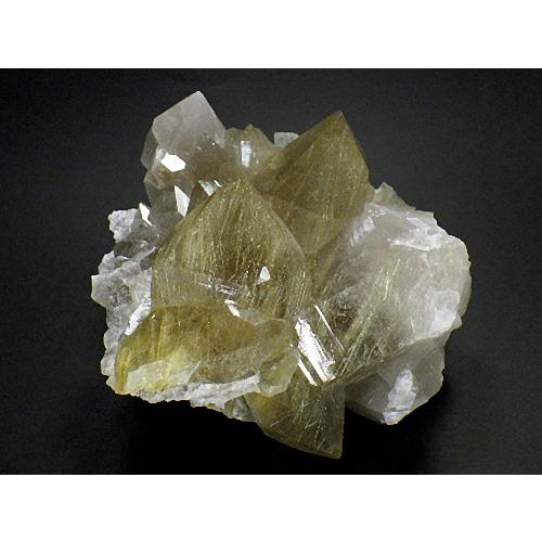 黄金ルチルクォーツ ７４４ｇ 鑑別書付き 金針水晶 タイチンルチルクォーツ 台座付き Rutilated Quartz ブラジル産 送料無料 No.１２の画像