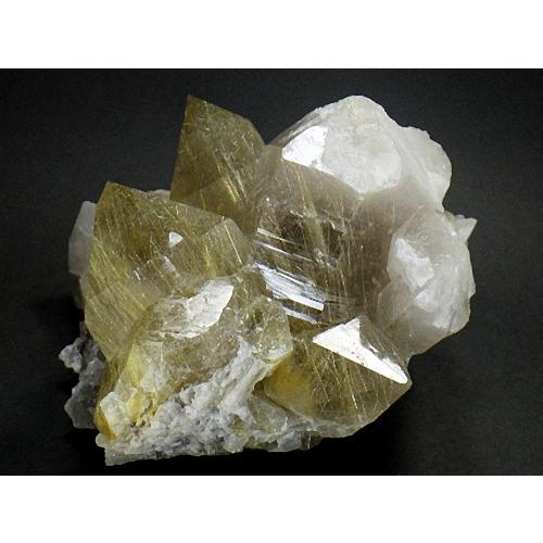 黄金ルチルクォーツ ７４４ｇ 鑑別書付き 金針水晶 タイチンルチルクォーツ 台座付き Rutilated Quartz ブラジル産 送料無料 No.１２の画像