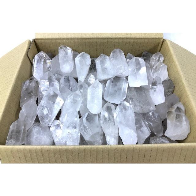 天然水晶 ５ｋｇパック １０〜６０ｇパック クリスタルクォーツ 水晶原石 Crystal Quartz 卸 業務用 全国送料無料 No.０５の画像