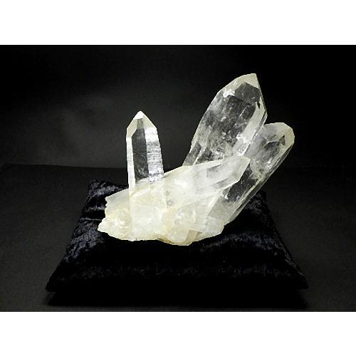 レーザークォーツクラスター天然水晶 台座クッション付き クリスタルクォーツ Crystal Quartz ディアマンティーナ直輸入 全国送料無料 No.３８の画像