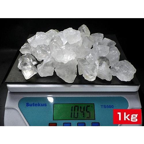 天然水晶 １kgパック クリスタルクォーツ ロッククリスタル Crystal Quartz 石英原石 マダガスカル産  卸し 業務用 全国送料無料｜gostar｜06