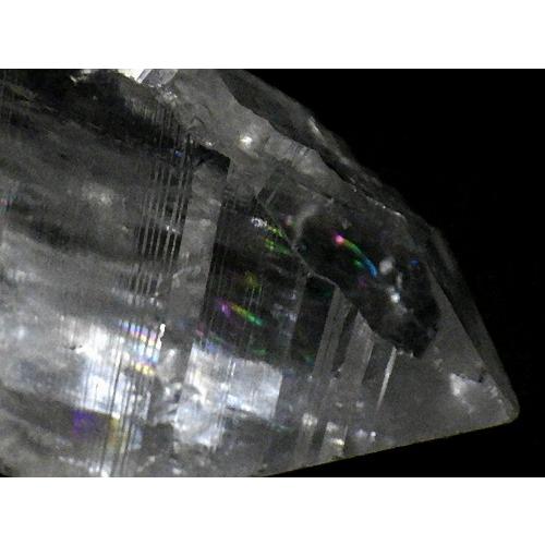 虹入り 天然水晶 レムリアンシードクリスタル １０８ｍｍ ３５１ｇ 特大 レインボーレムリアンクォーツ ブラジル産 送料無料 No.１８の画像