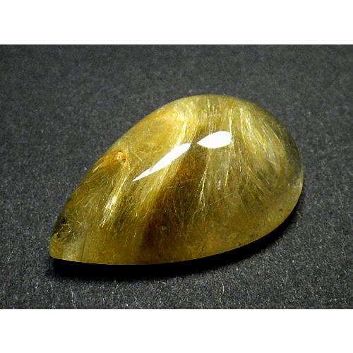 黄金ルチルクォーツ ４４カラット 簡易鑑別書付き 金針水晶 タイチンルチルクォーツ Rutilated Quartz 送料無料 No.１２の画像