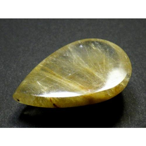 黄金ルチルクォーツ ４４カラット 簡易鑑別書付き 金針水晶 タイチンルチルクォーツ Rutilated Quartz 送料無料 No.１２の画像