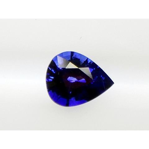 ブルーサファイヤ 1.06ct カラット 簡易鑑別 ルースケース付き sapphire 裸石 ペアーシェイプカット 送料無料の画像