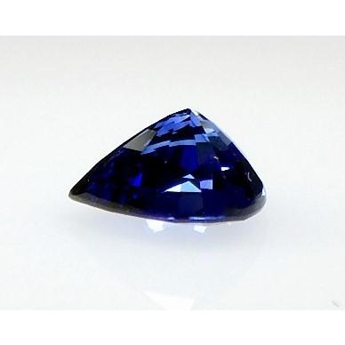 ブルーサファイヤ 1.06ct カラット 簡易鑑別 ルースケース付き sapphire 裸石 ペアーシェイプカット 送料無料の画像