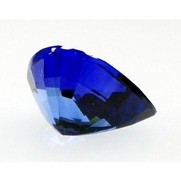 ブルーサファイヤ 1.06ct カラット 簡易鑑別 ルースケース付き sapphire 裸石 ペアーシェイプカット 送料無料の画像