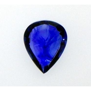 ブルーサファイヤ 1.06ct カラット 簡易鑑別 ルースケース付き sapphire 裸石 ペアーシェイプカット 送料無料の画像