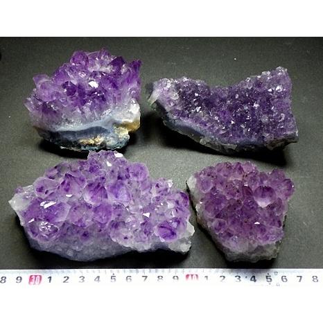 台座付き美結晶☆天然石アメジストクラスター原石パワーストーン鉱物