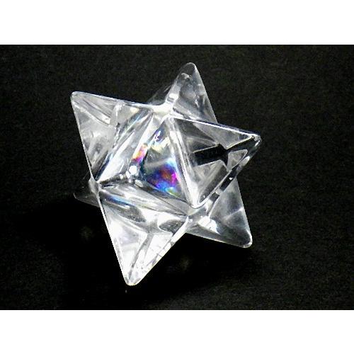 虹入り天然水晶 特大マカバスター ４８ｍｍ 鑑別書付きマカバクリスタル 神聖幾何学多面カット クォーツ 送料無料 No.２０_3