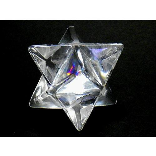 虹入り天然水晶 特大マカバスター 48mm 鑑別書付きマカバ