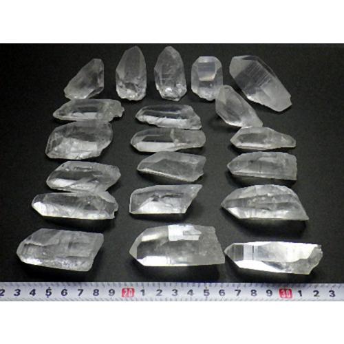 天然水晶　レムリアンシードクリスタル ２０石セット パック レムリアンクォーツ 原石ポイント ブラジル産 送料無料 No.１８の画像