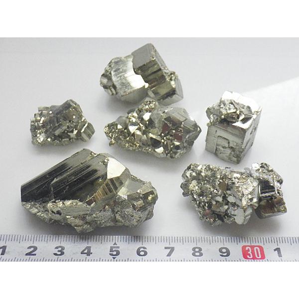 パイライト 6石セット 265g 黄鉄鉱 原石 Pyrite パイライト