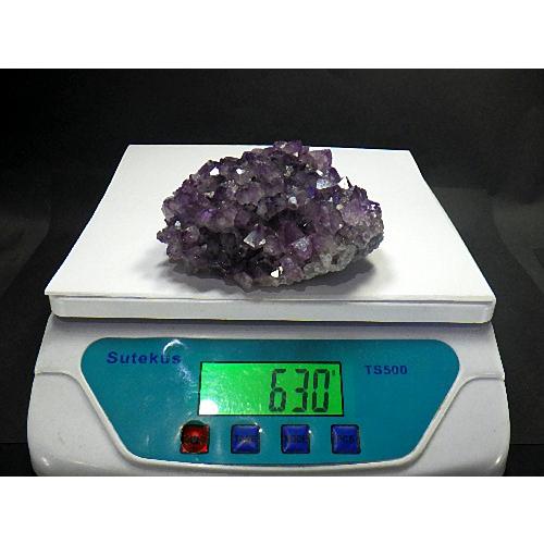 特大アメジストクラスター ６３２ｇ 大きいサイズ 紫水晶 結晶原石 Amethyst ブラジル鉱山直輸入 全国送料無料 No.０４の画像