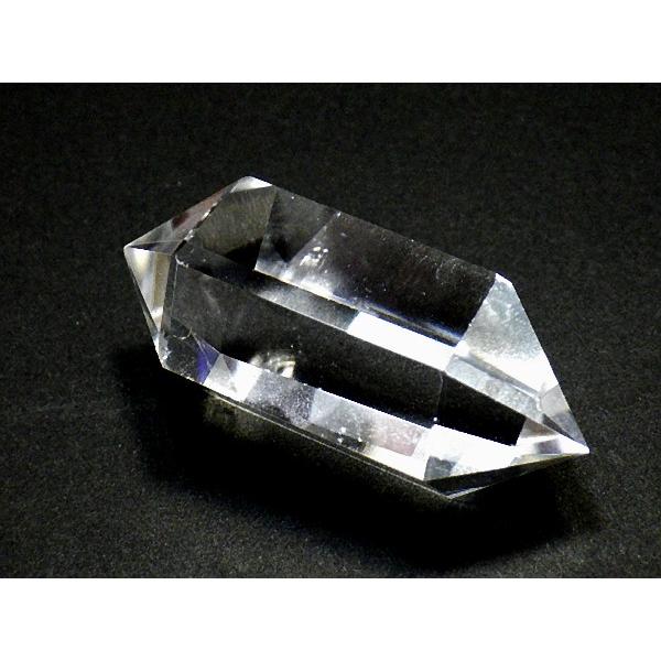 両剣 天然水晶 53mm 鑑別書付き 高品質 ダブルポイント クリスタル