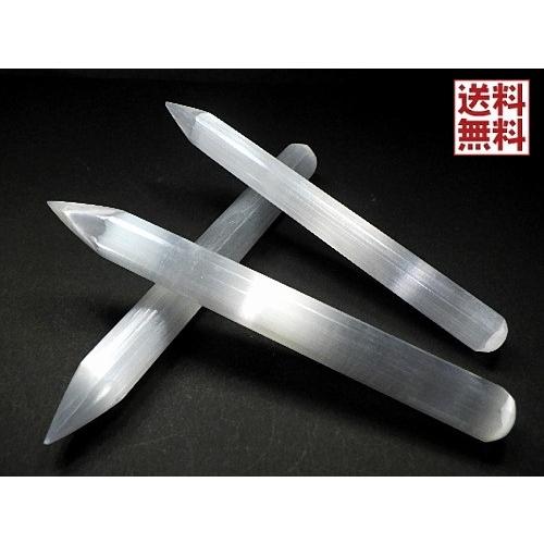 セレナイト ワンド ジプサム 使い方説明書付き 透石膏 ペンシル型