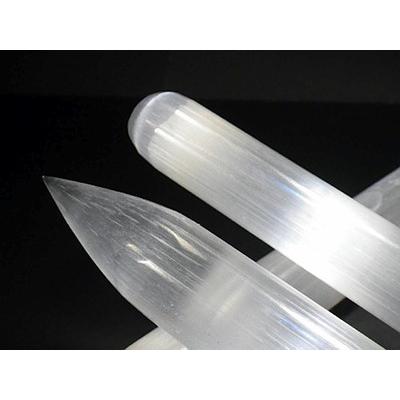 セレナイト ワンド ジプサム 使い方説明書付き 透石膏 ペンシル型