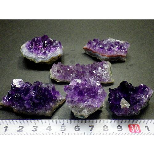 アメジストクラスター １ｋｇ ３０個セット 高品質 紫水晶 結晶 Amethyst ブラジル産 送料無料 No.３５の画像