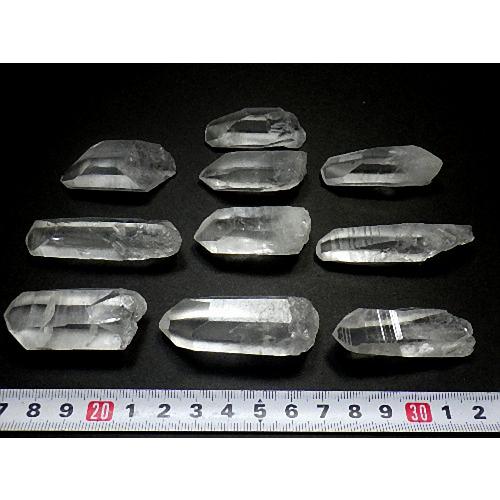 天然水晶　レムリアンシードクリスタル １０石セット ２０１ｇパックレムリアンクォーツ 原石ポイント ブラジル産 送料無料 詰め合わせ No.５１の画像