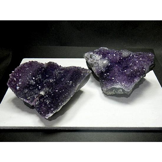 特大アメジストクラスター １．６８ｋｇ ２石セット 紫水晶 結晶原石 Amethyst ブラジル産 送料無料 No０３の画像