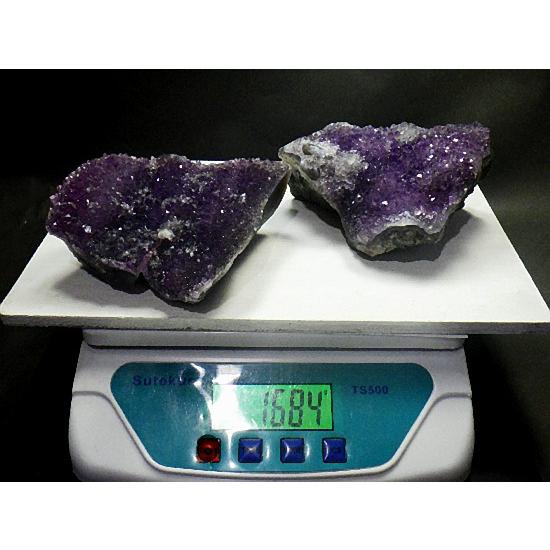 特大アメジストクラスター １．６８ｋｇ ２石セット 紫水晶 結晶原石 Amethyst ブラジル産 送料無料 No０３の画像