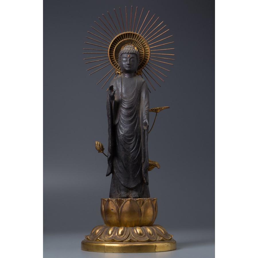 銅造 高麗仏 阿弥陀如来立像 甍堂来歴 仏像 仏教 仏教美術 統一新羅