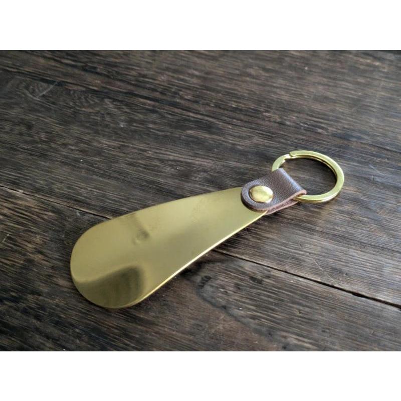 真鍮　靴べら　靴ベラ　本革　キーリング　キーホルダー　アメカジ　おしゃれ　出張　誕生日プレゼント　旅行　就職祝い　景品　携帯 |  | 03