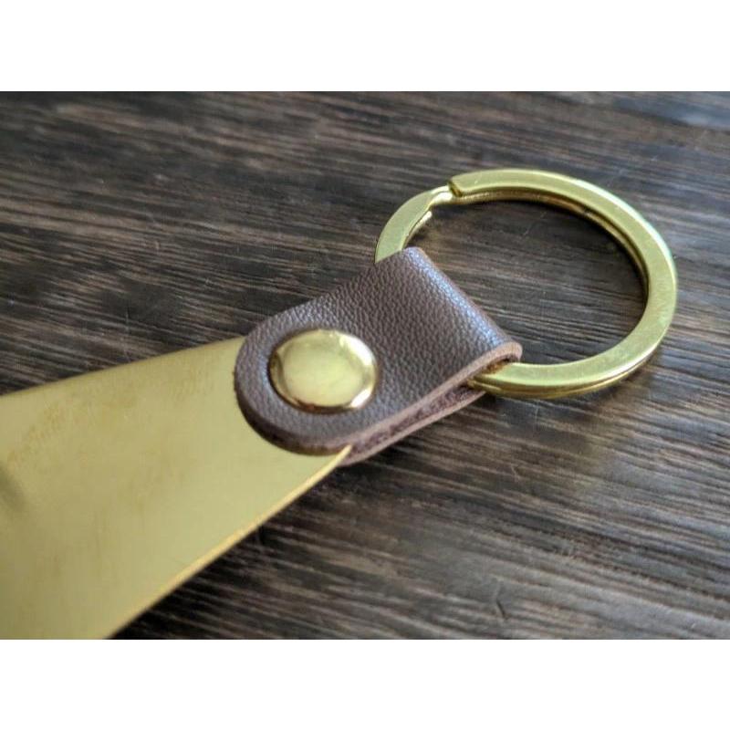 真鍮　靴べら　靴ベラ　本革　キーリング　キーホルダー　アメカジ　おしゃれ　出張　誕生日プレゼント　旅行　就職祝い　景品　携帯 |  | 04