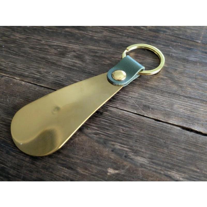 真鍮　靴べら　靴ベラ　本革　キーリング　キーホルダー　アメカジ　おしゃれ　出張　誕生日プレゼント　旅行　就職祝い　景品　携帯 |  | 05