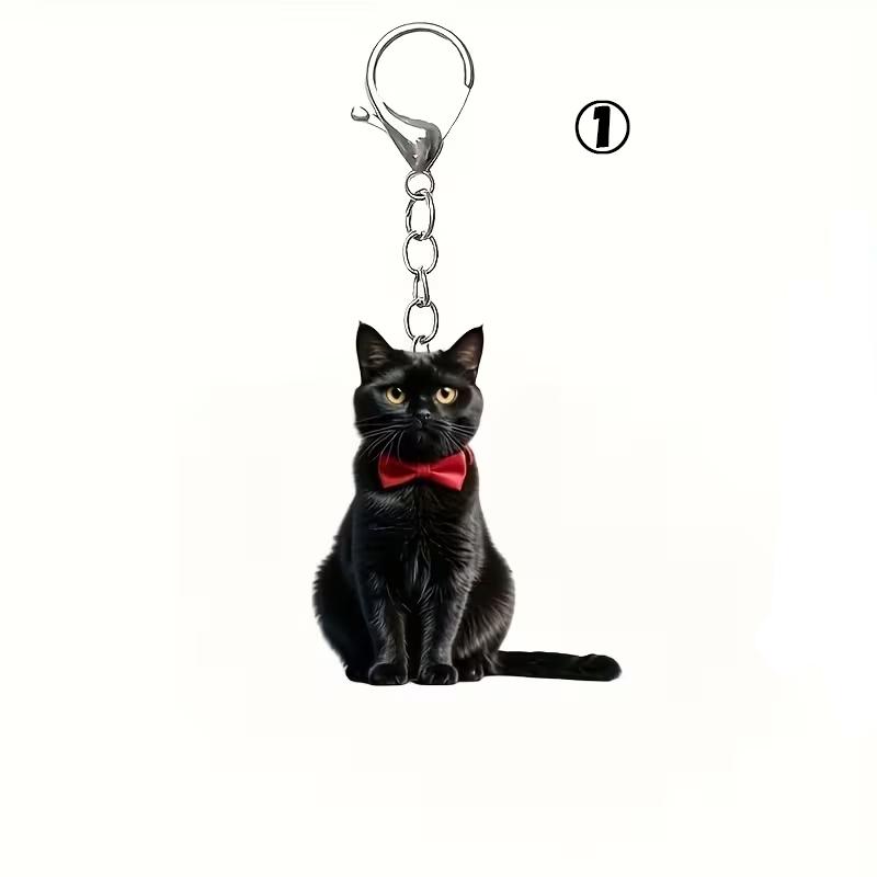 猫　ねこ　ネコ　黒猫　キーホルダー　可愛い　リボン　2種類 |  | 01