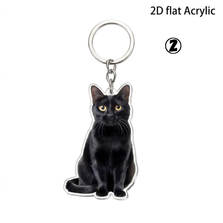 猫　ねこ　ネコ　黒猫　キーホルダー　可愛い　リボン　2種類 |  | 02