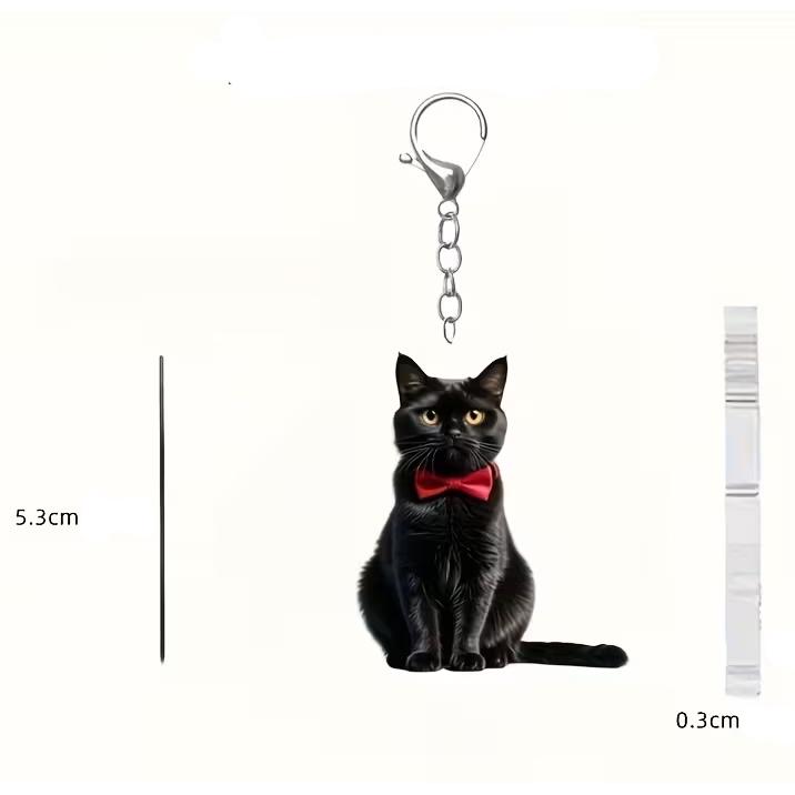 猫　ねこ　ネコ　黒猫　キーホルダー　可愛い　リボン　2種類 |  | 03