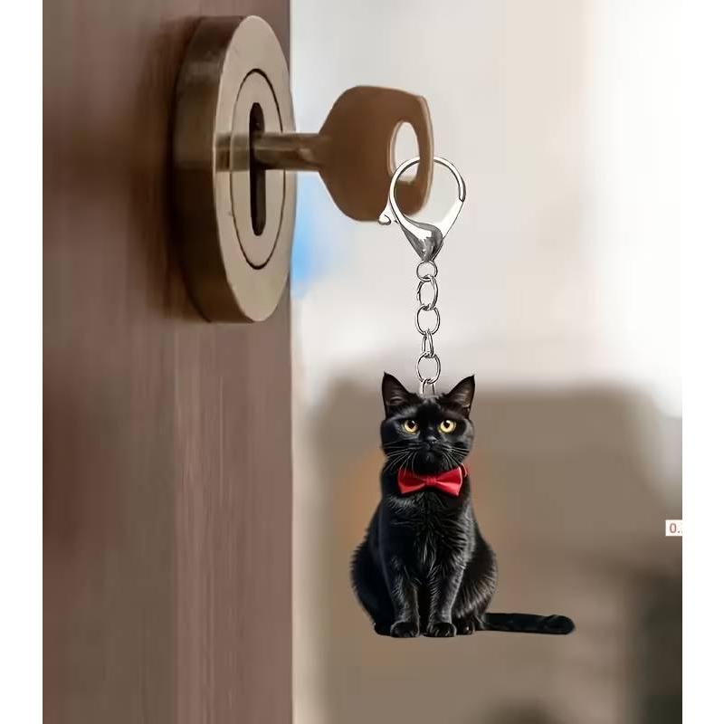 猫　ねこ　ネコ　黒猫　キーホルダー　可愛い　リボン　2種類 |  | 05
