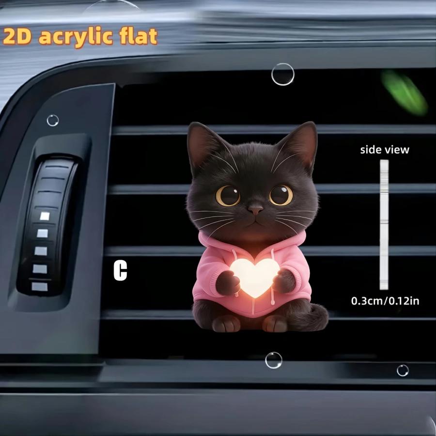 ネコ　猫　芳香剤　エアフレッシュナー　黒猫　エアベントクリップデコレーション |  | 06