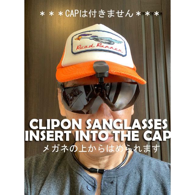 クリップオンサングラス　キャップのつばにはめ込む　跳ね上げ式　偏光　お洒落　男女兼用　メガネの上からでも大丈夫　ゴルフ 釣り |  | 01