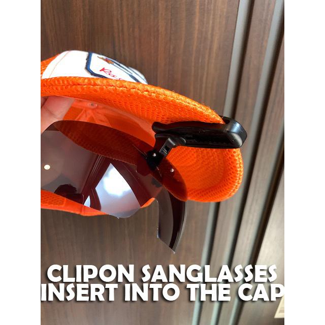 クリップオンサングラス　キャップのつばにはめ込む　跳ね上げ式　偏光　お洒落　男女兼用　メガネの上からでも大丈夫　ゴルフ 釣り |  | 03